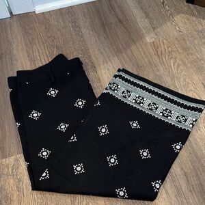 Black and White Patterned Pants